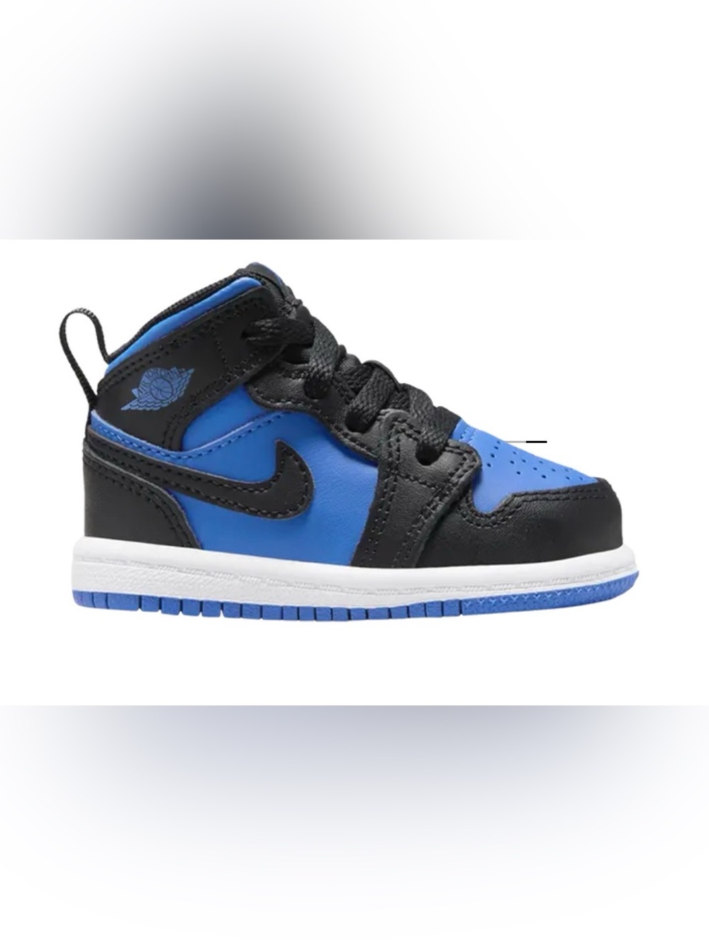 Jordan 1 Mid Royal Blue Black Toddler Kids Size 10C Athletic Sneakers